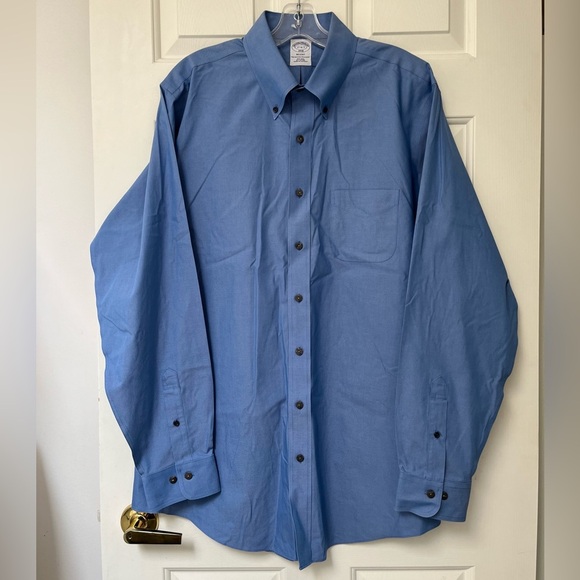 Brooks Brothers 1818 Regent Fit Blue Dress Shirt - Picture 2 of 14